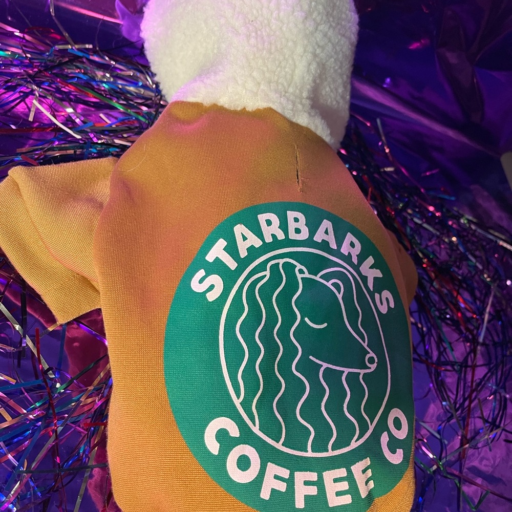 STARBARKS COFFEE Size Small Animal Sweater